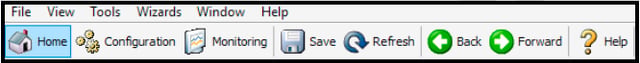 ASDM Configuration button in the main toolbar