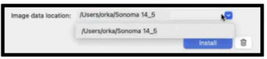 Image Data Location field in VM creation settings