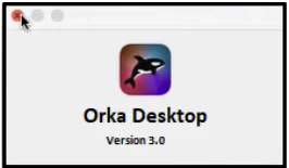 Orka Desktop About screen showing product version number