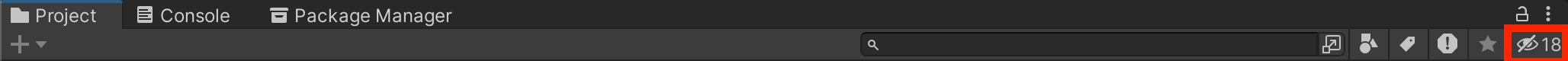 toggle hidden package visibility