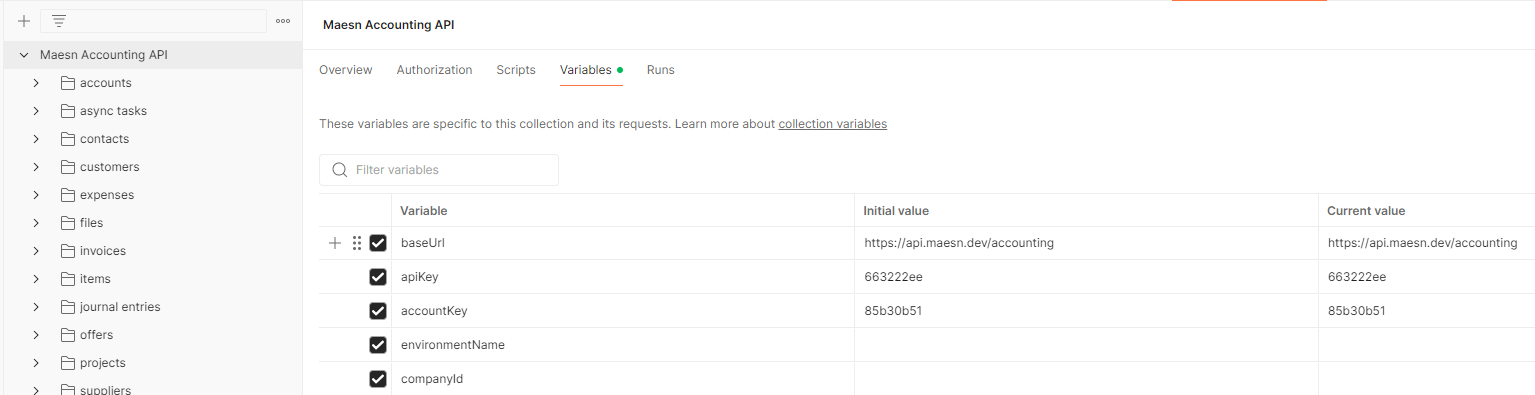 Postman variable