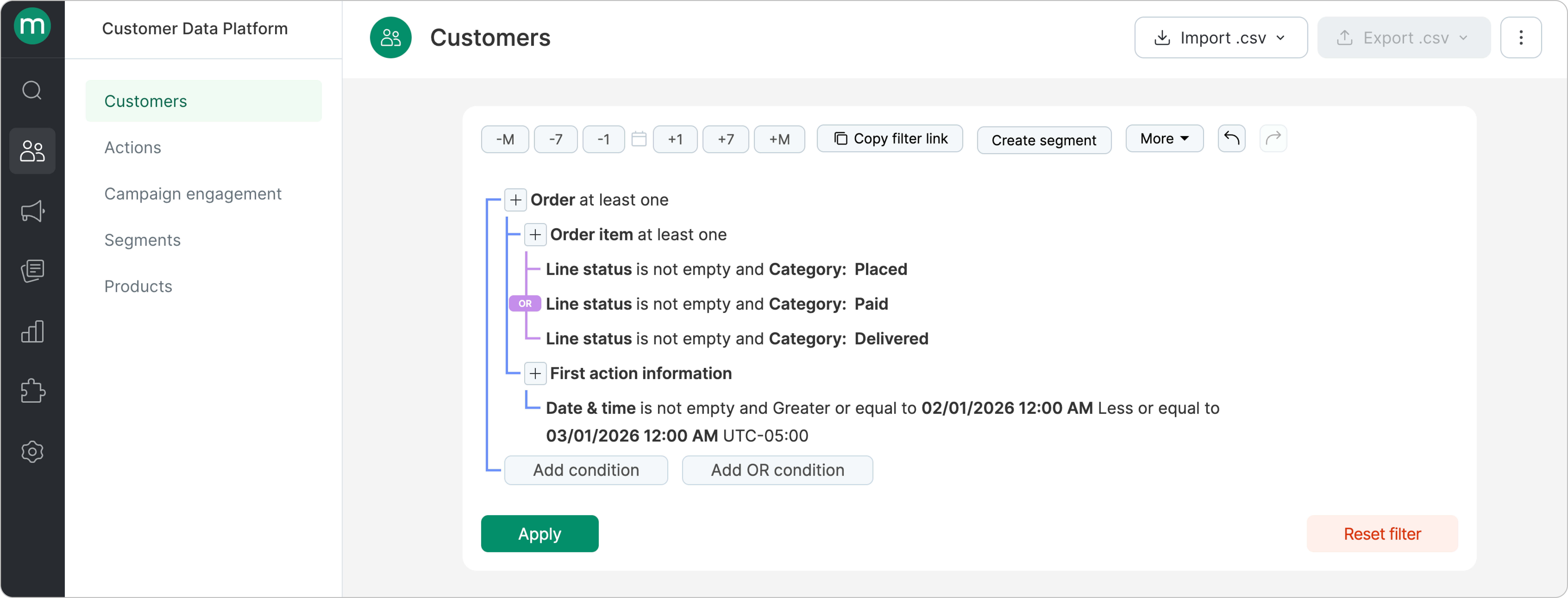 How the order first action filter works - Maestra Help Center