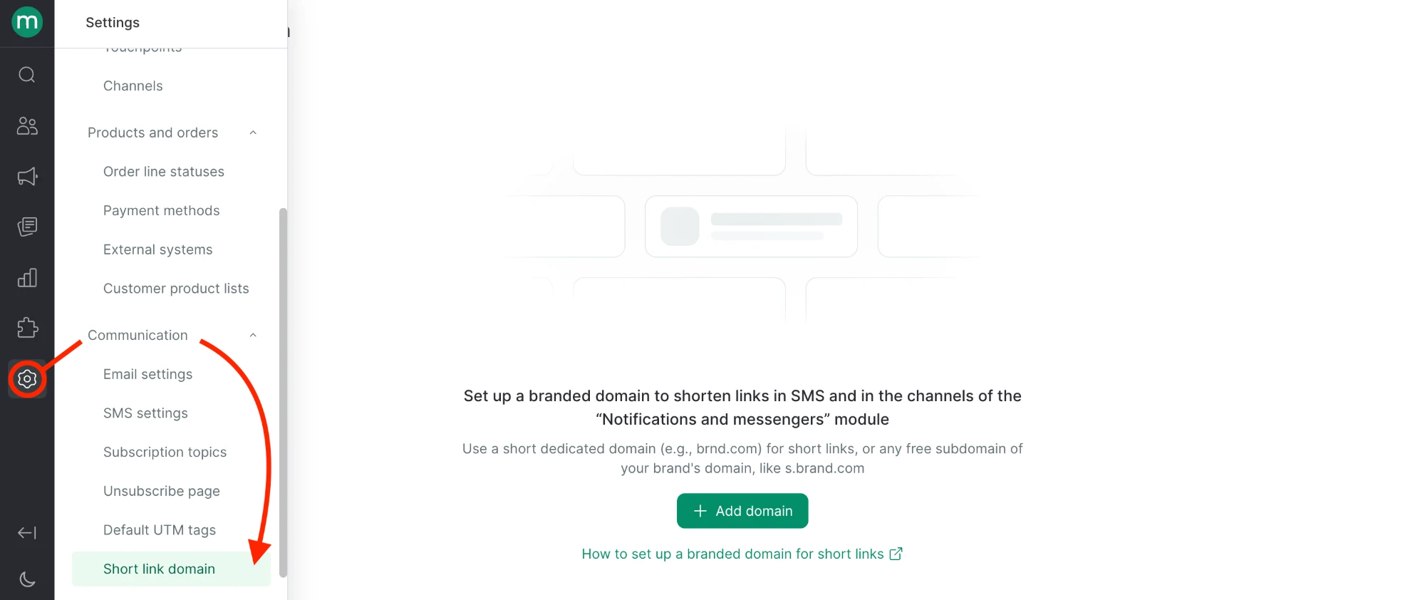 Open Short link domain