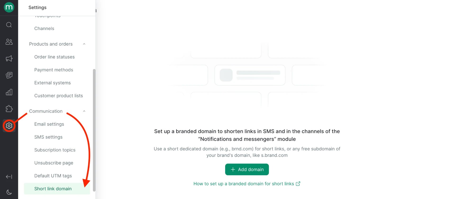 Open Short link domain