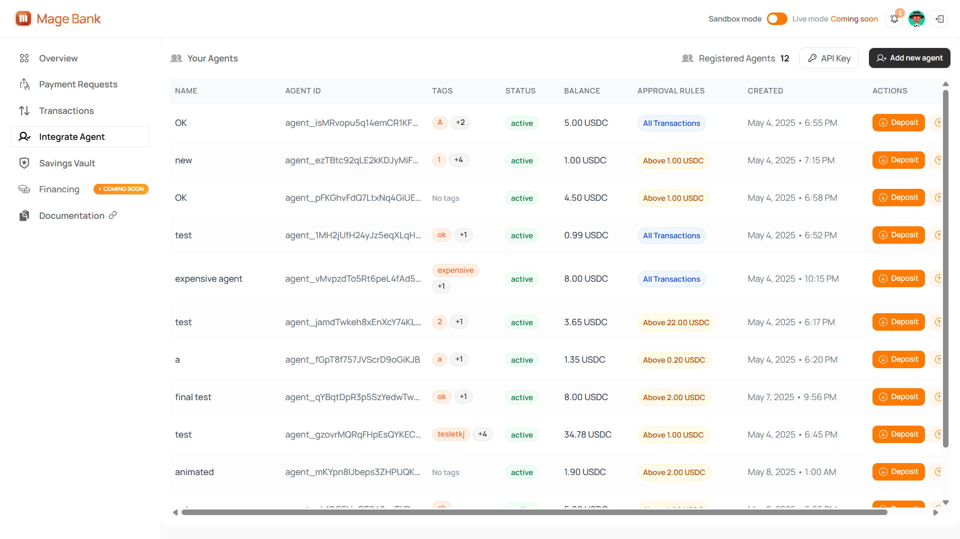 Integrate Agent Menu