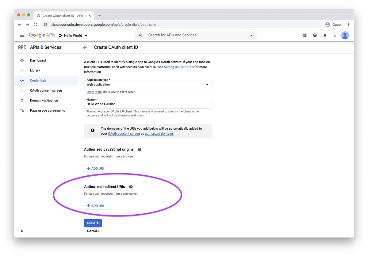 Google OAuth Redirect URI configuration in Magic Dashboard