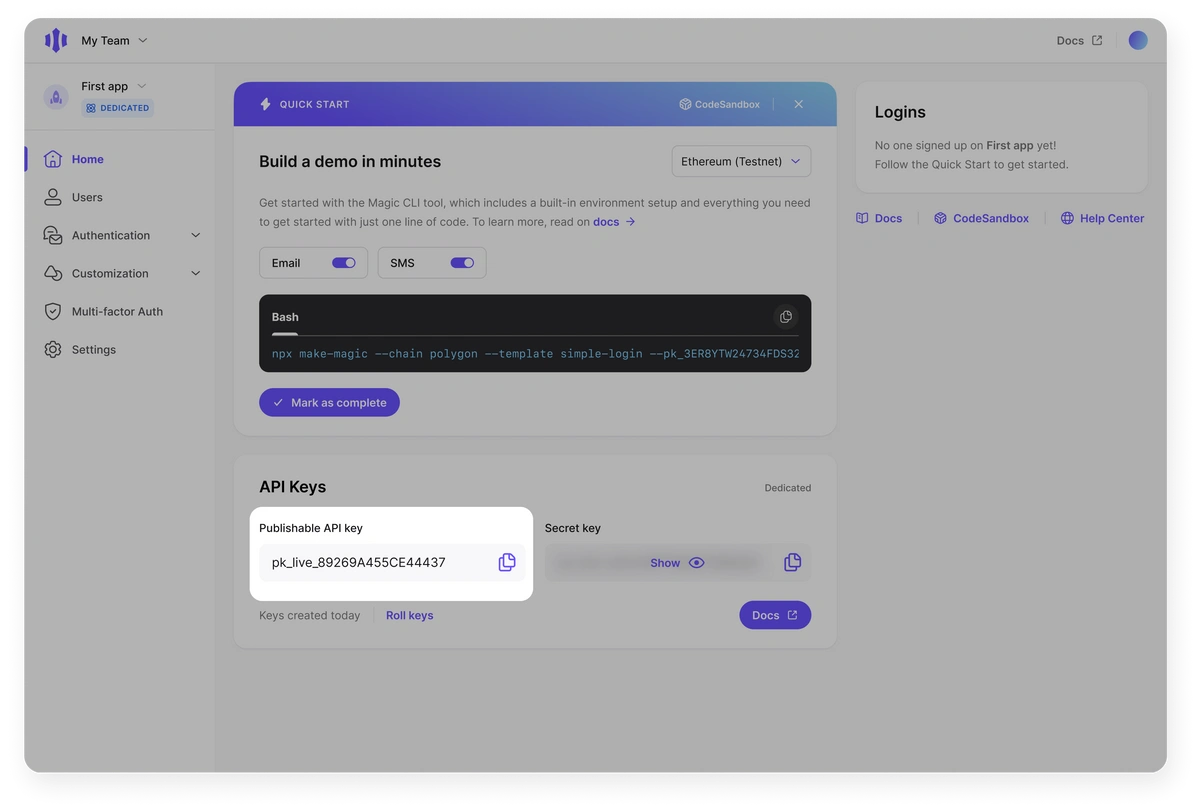 dashboard-api-key
