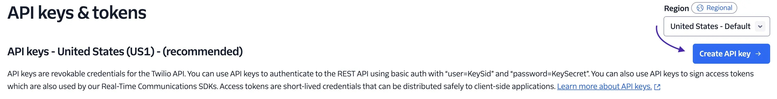 twilio-create-api-key