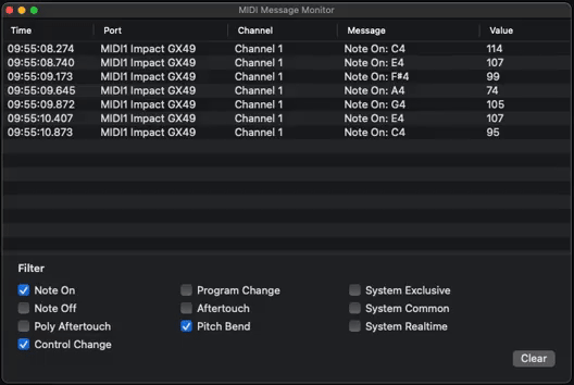 Main Stage MIDI Message Monitor Gi Main Stage MIDI Message Monitor Gi