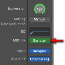 Main Stage Channel Strip MIDI FX Scripter Plug In Pn Main Stage Channel Strip MIDI FX Scripter Plug In Pn
