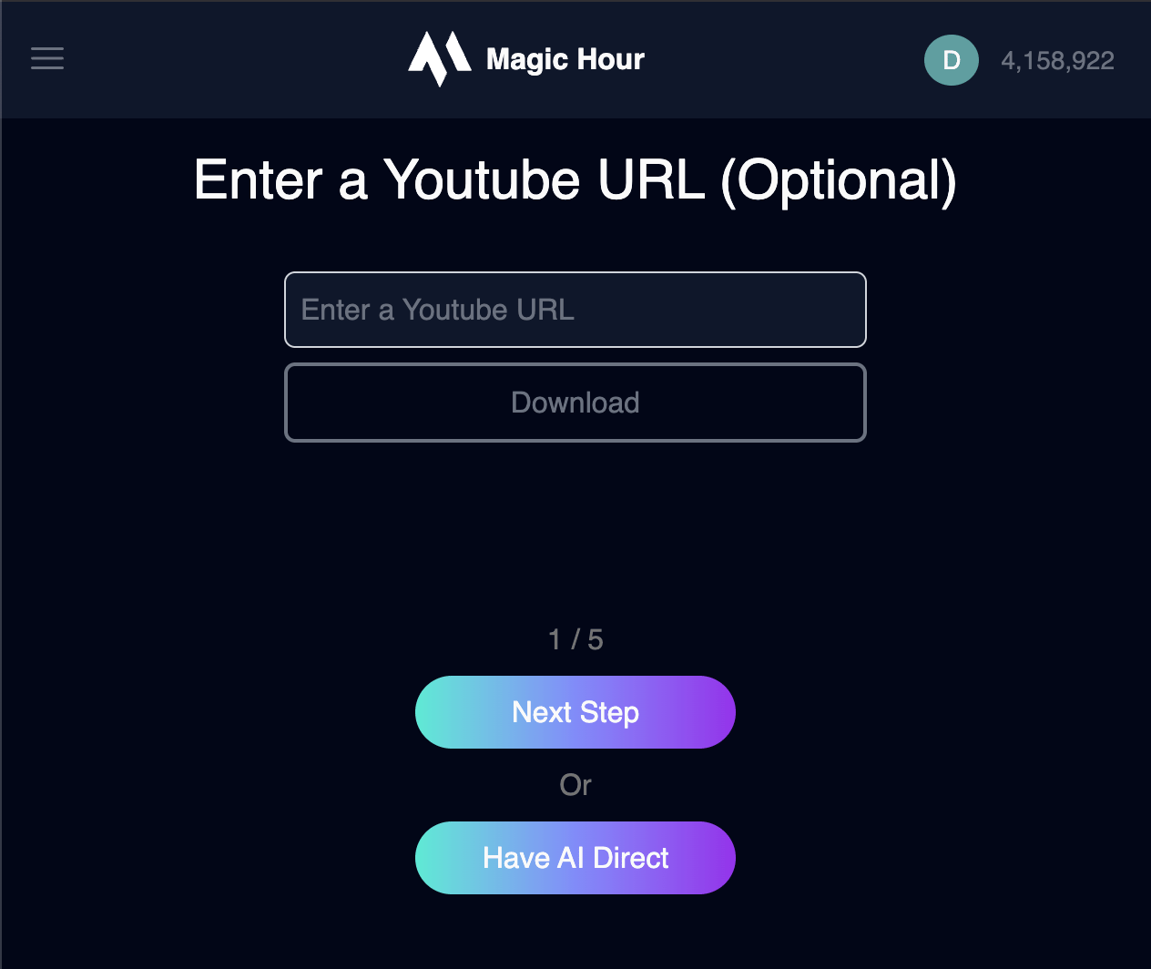 Initial Create Page
