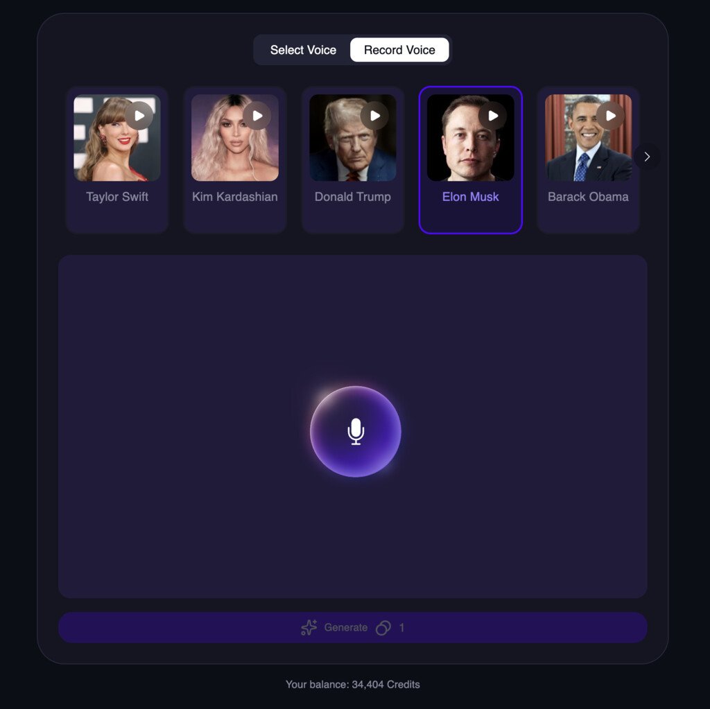 Voice Recording AI Voice
Changer