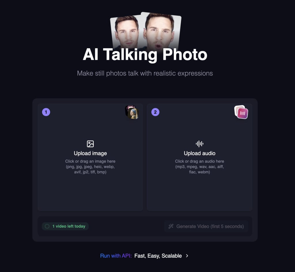 New UI for AI Talking Photo Product
Page