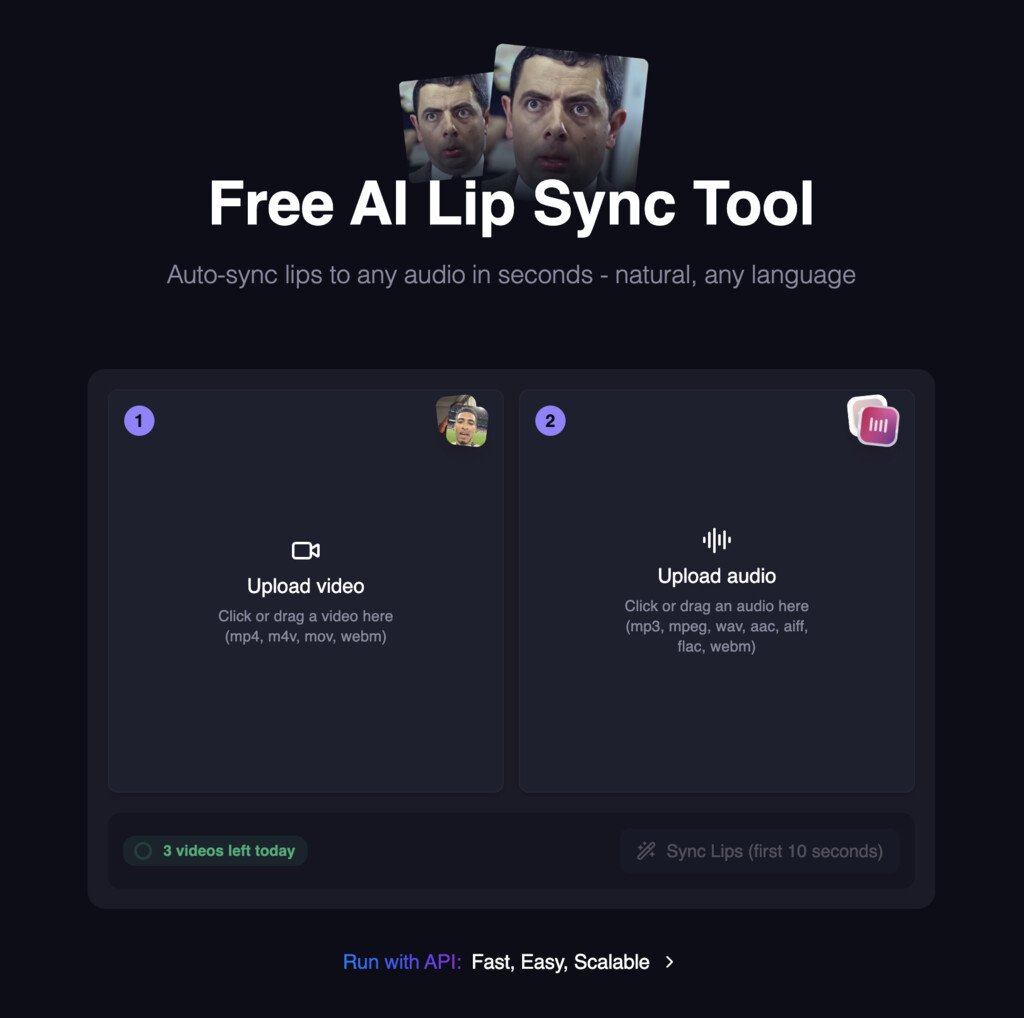 New UI for Lip Sync Product Page