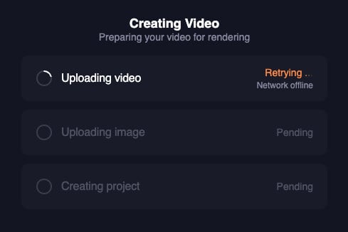 Upload Retry Experience