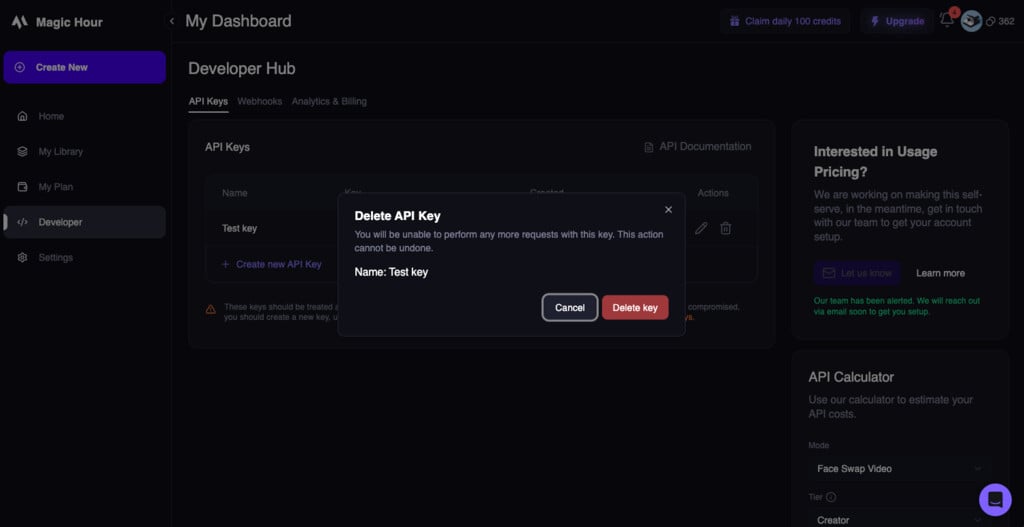 Revoke API Key