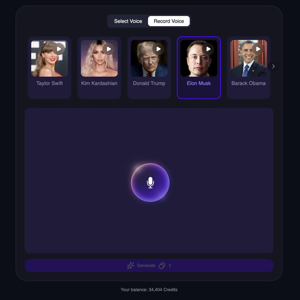 Voice Recording AI Voice
Changer