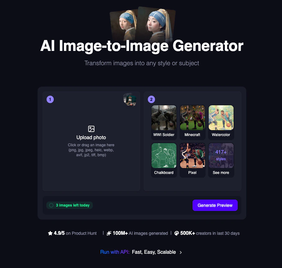 Image-to-Image Free Tool
