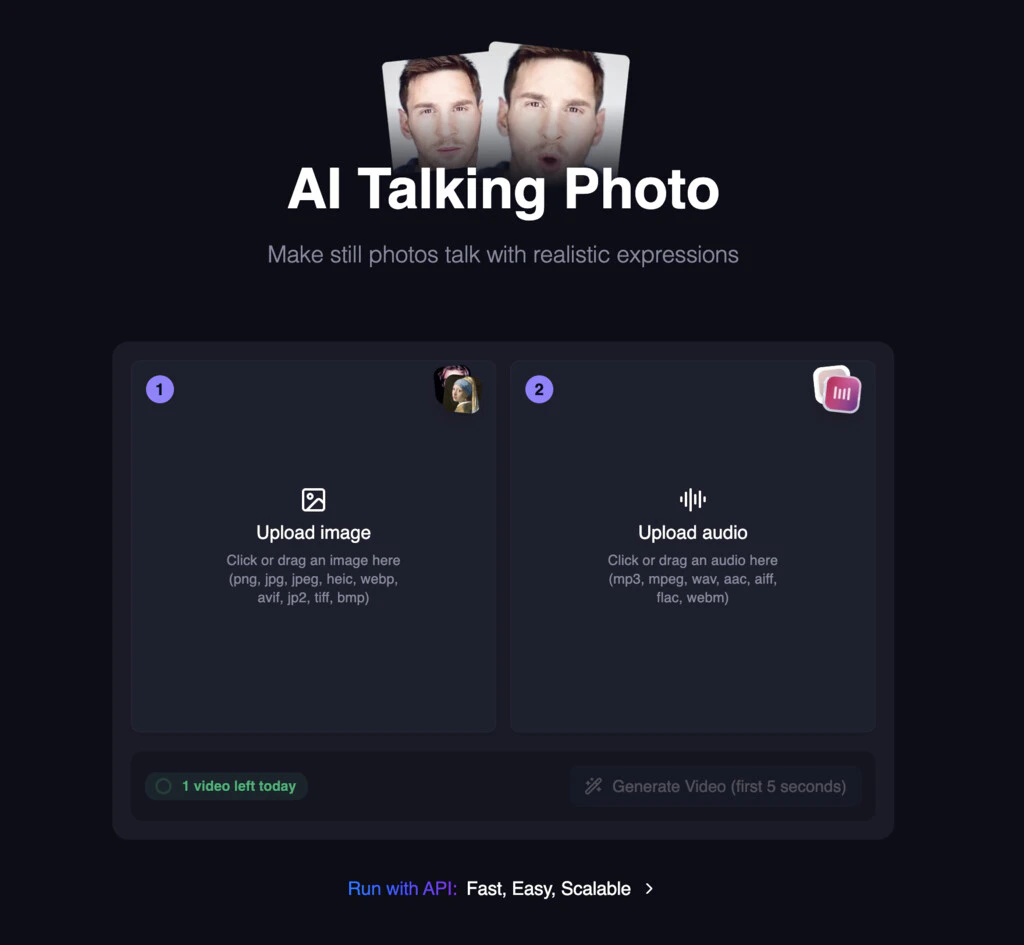 New UI for AI Talking Photo Product
Page
