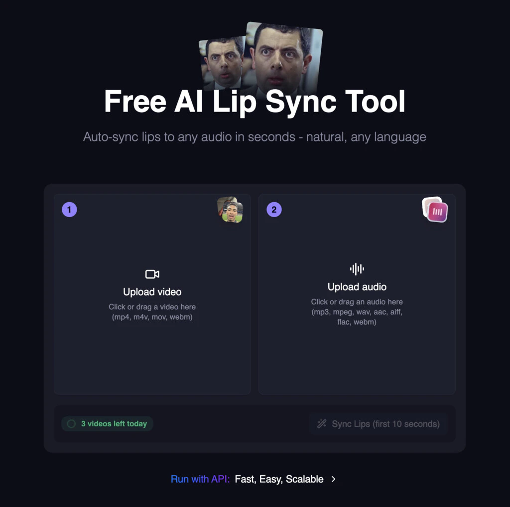 New UI for Lip Sync Product Page