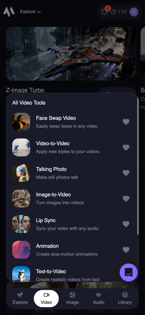 Mobile Navigation Bar on /create Page