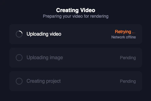 Upload Retry Experience