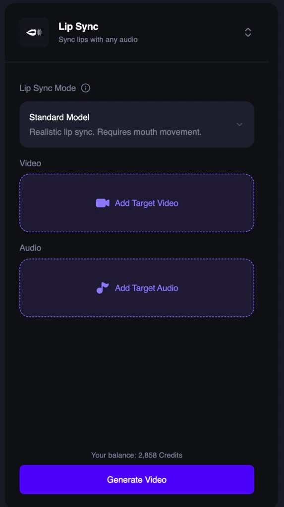 One-Step Lip Sync Creation
