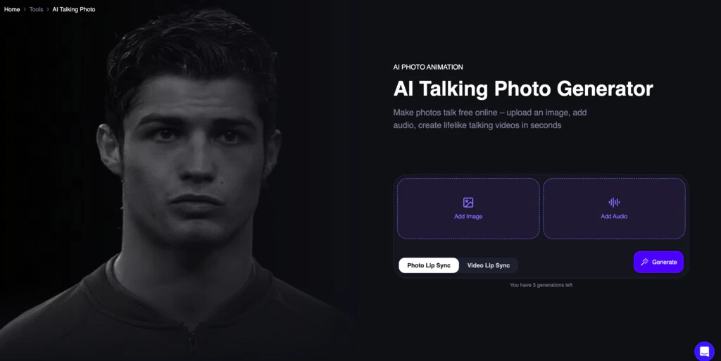Revamped Talking Photo free tool
UI