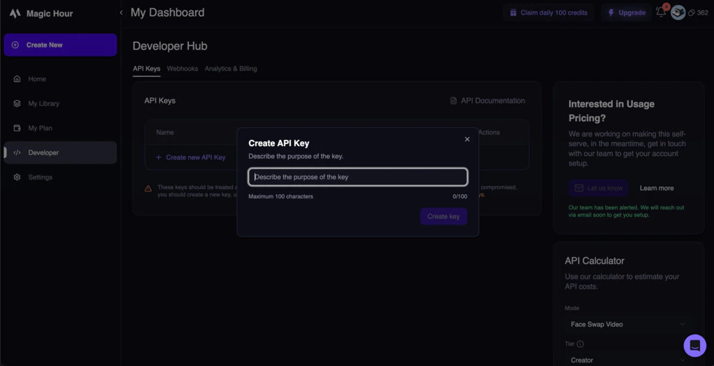 API Key configuration