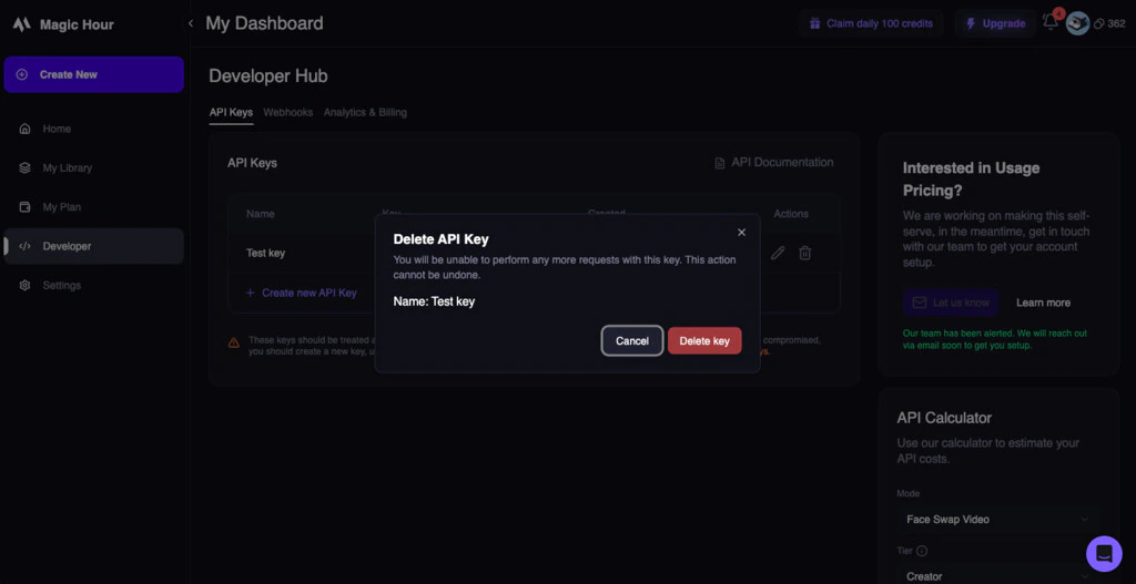 Revoke API Key