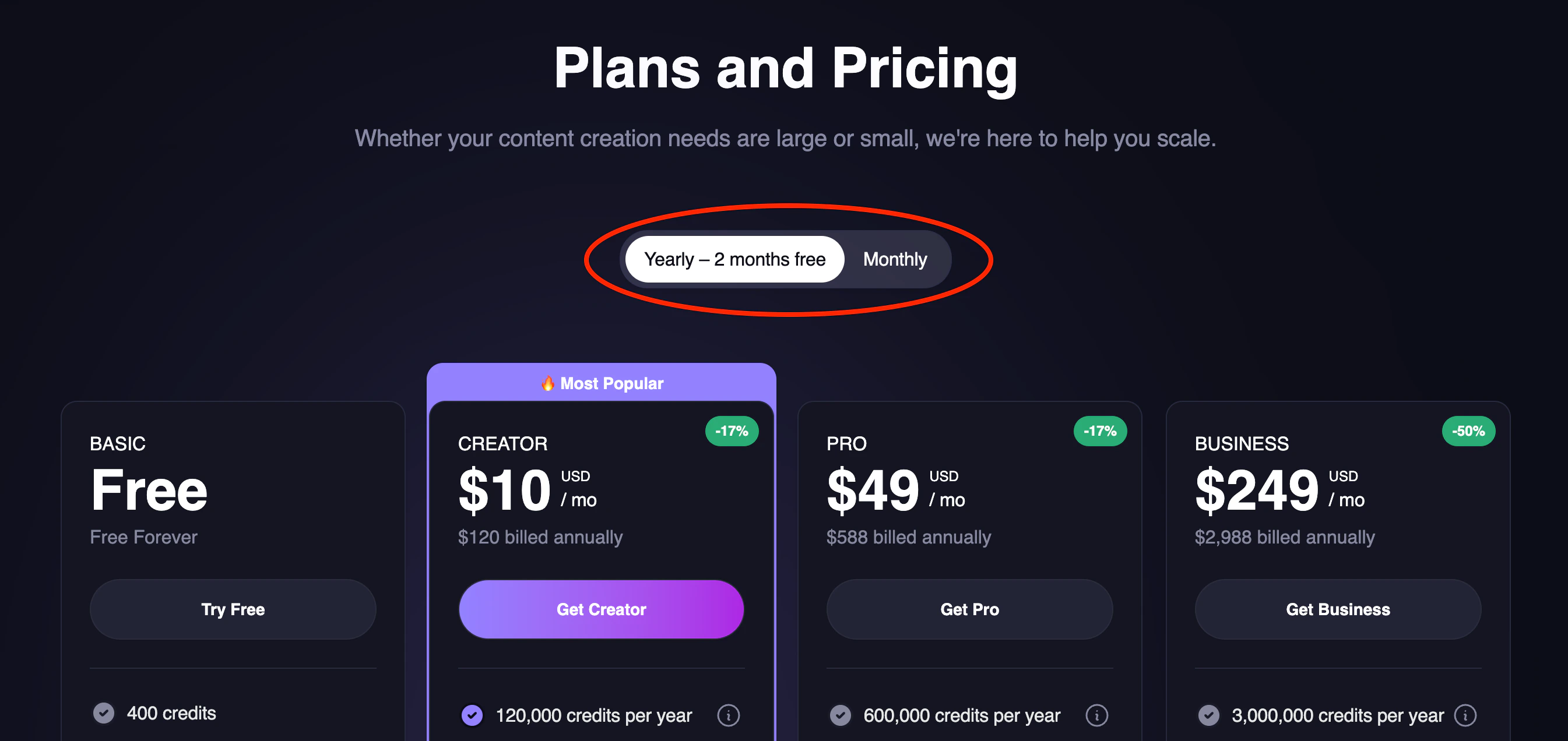 Pricing
Page