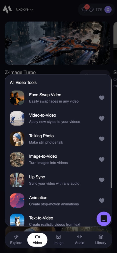 Mobile Navigation Bar on /create Page