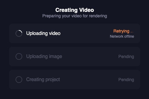 Upload Retry Experience