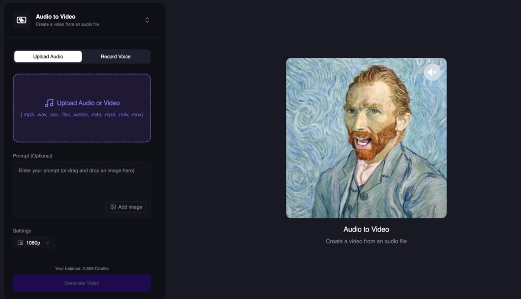 Audio-to-Video Comes to the
Dashboard