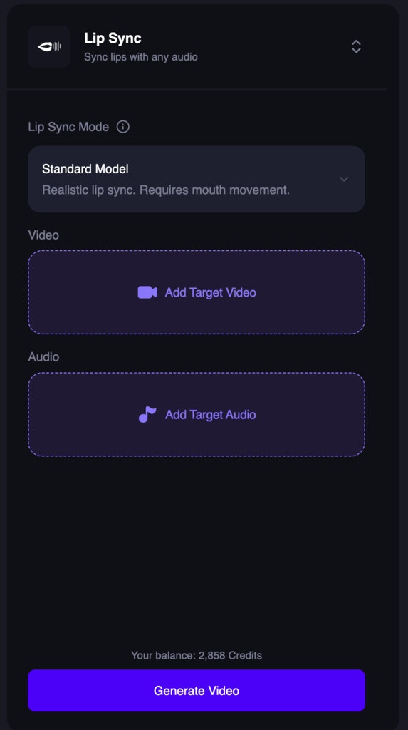 One-Step Lip Sync Creation