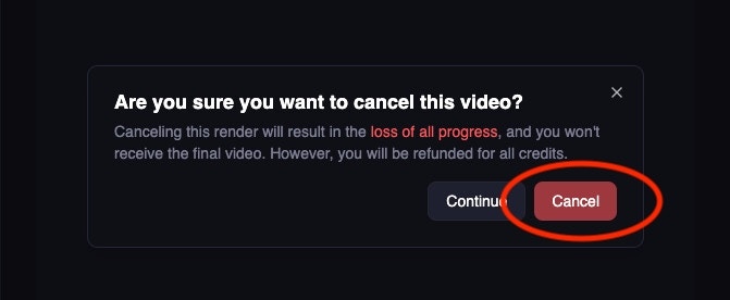 Confirm Cancel Button