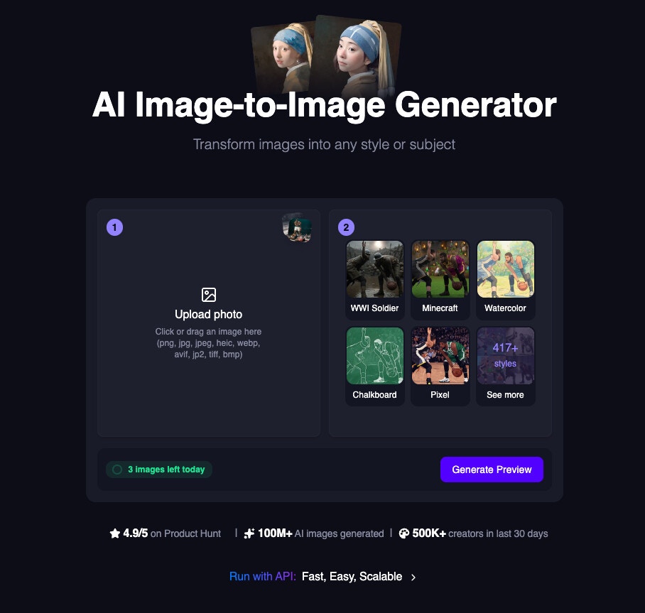 Image-to-Image Free Tool