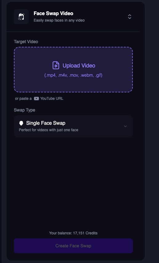 Single-Step Face Swap Video