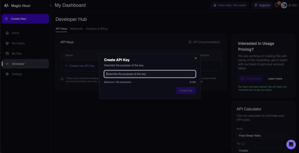API Key configuration