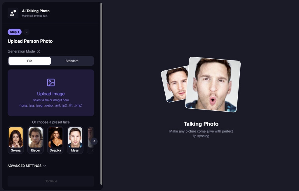 New Talking Photo UI