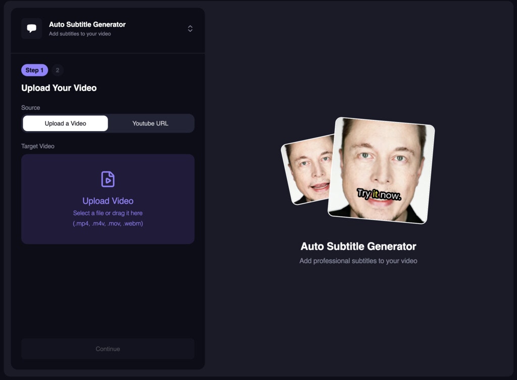 New UI for Auto Subtitle
Generator