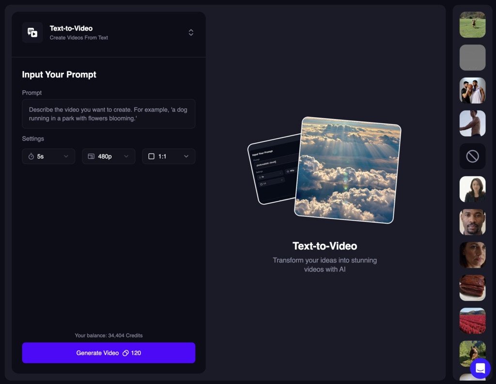 New Text-to-Video UI