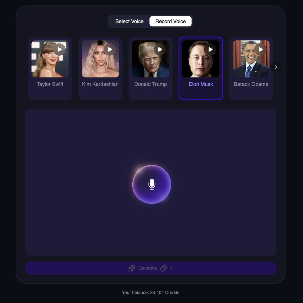 Voice Recording AI Voice
Changer