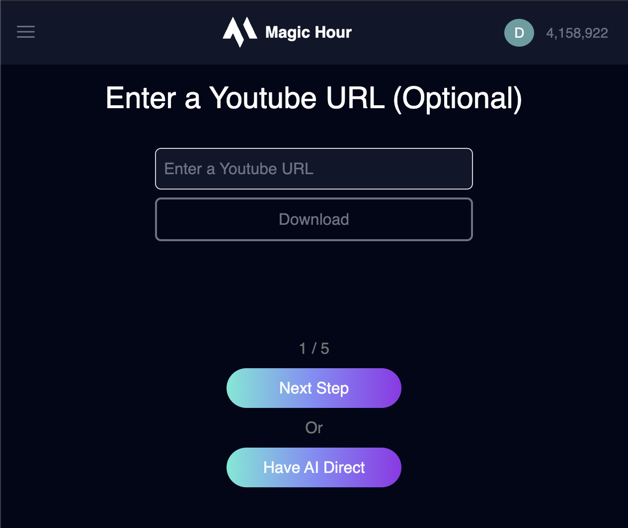 Initial Create Page
