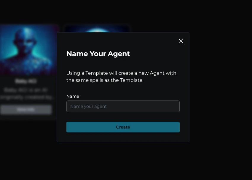 Name Your Agent Dialog
