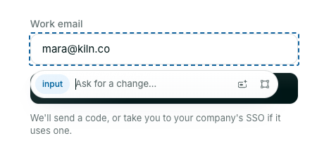 Inspecting an element in a frame to ask for a change inline