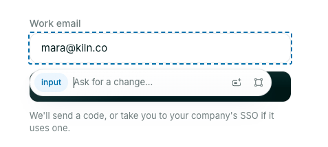 Inspecting an element in a frame to ask for a change inline
