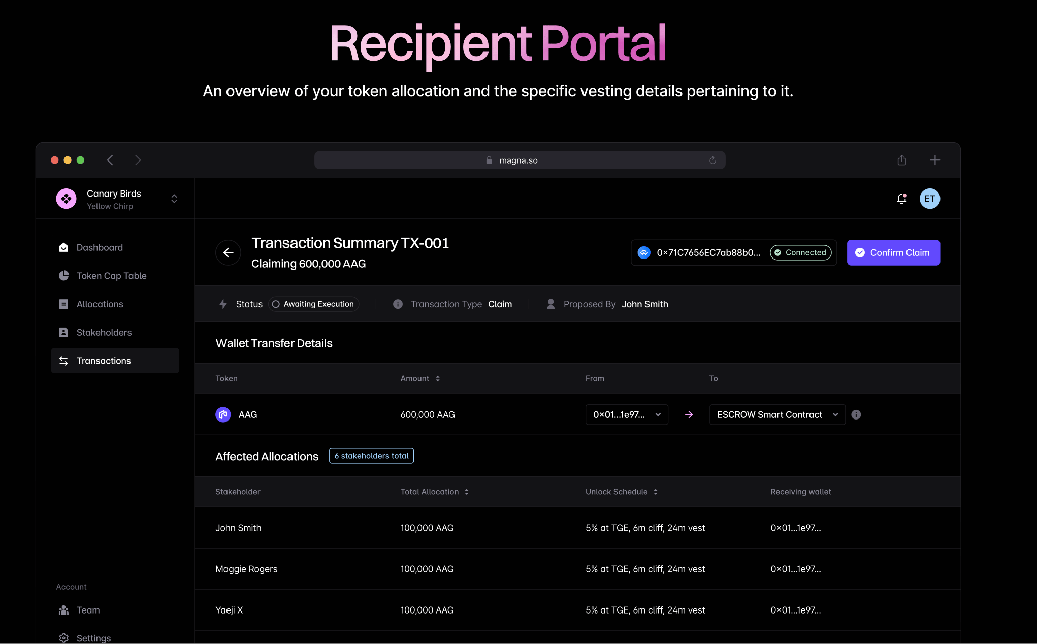 Recipient Portal