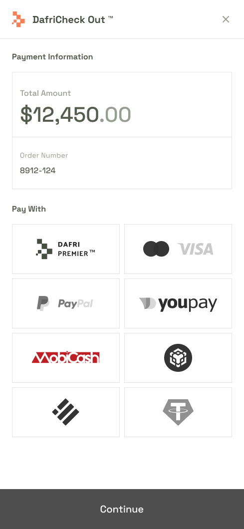 DafriCheck Out™ Business