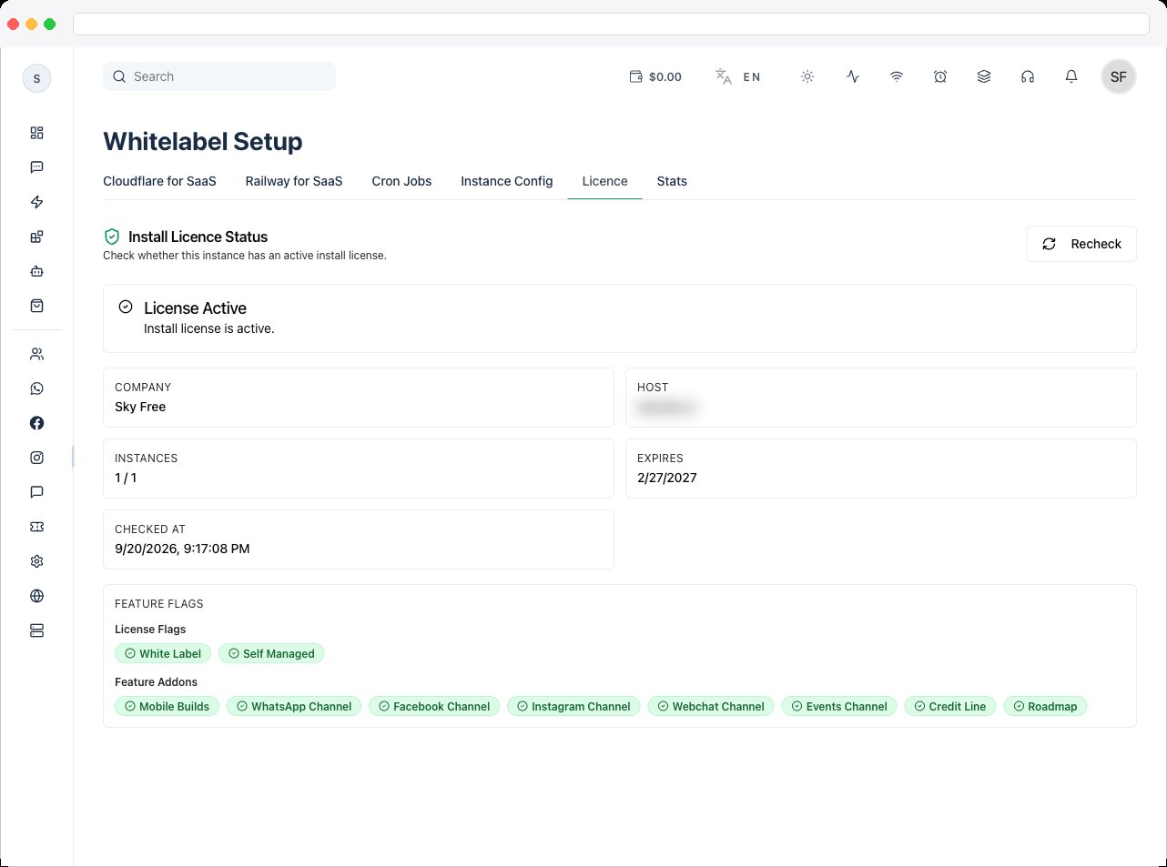 The Recheck button being clicked, showing its spinning-refresh loading state